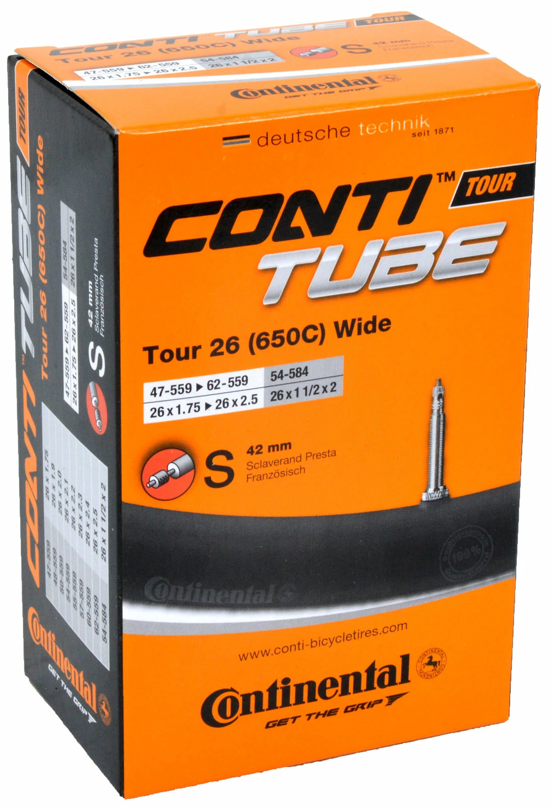 Continental Chambre à Air Tour 26 Wide S42