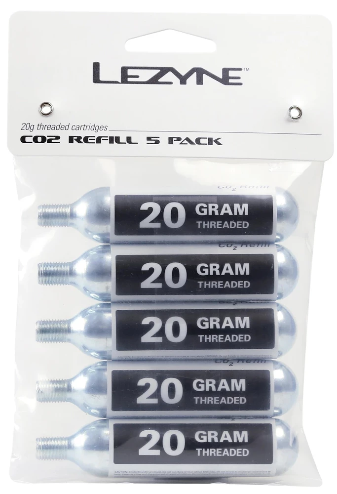 Lezyne Cartouches De CO2 De Rechange 20g, Paquet De 5