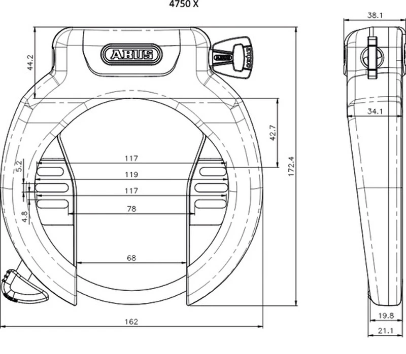 Abus Antivol De Cadre Pro Amparo 4750 X NR – Image 2