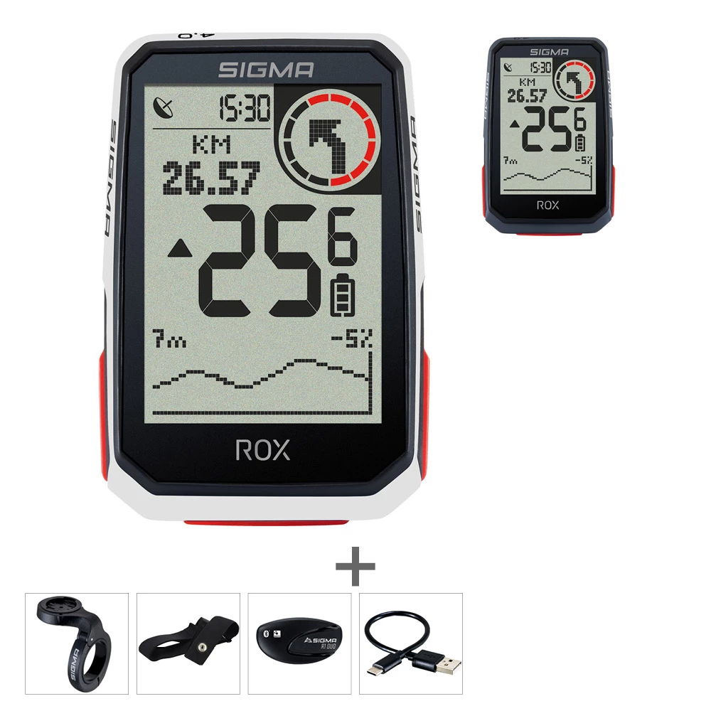 SIGMA ROX 4.0 Compteur Velo GPS HR Set