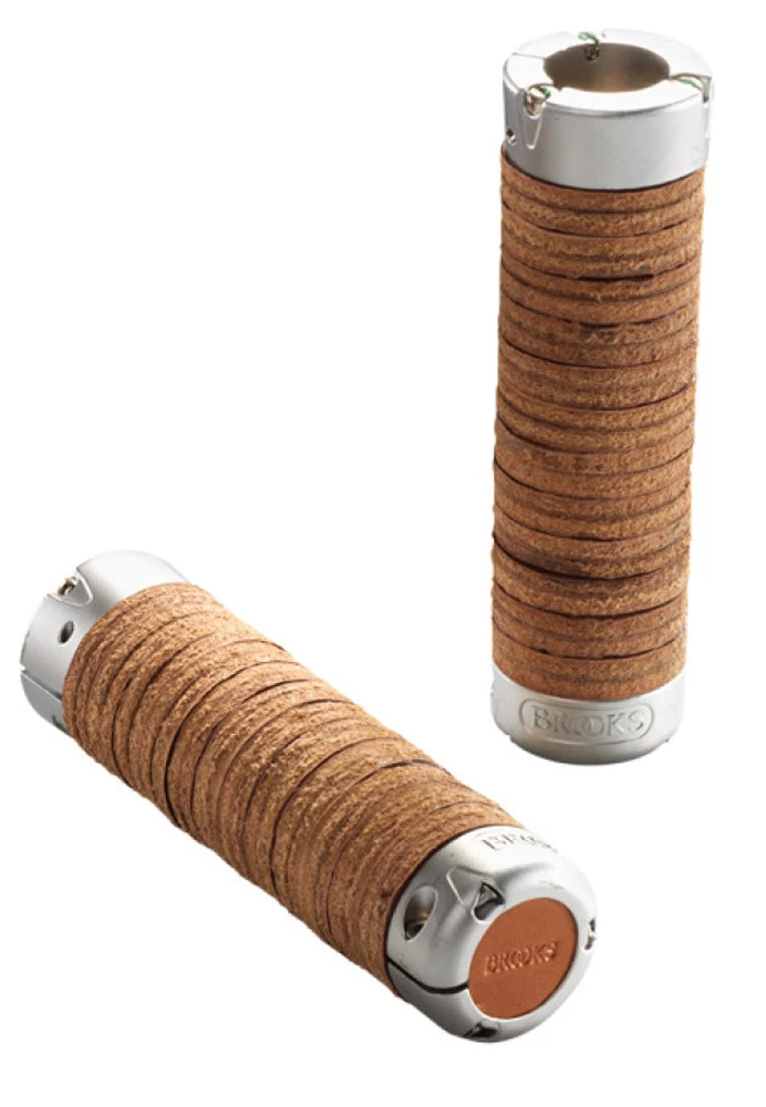 BROOKS Plump Leather Grips Poignées De Guidon En Cuir Véritable