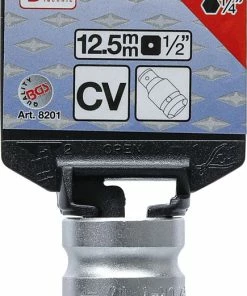 BGS Technic Adaptateur D'embouts Avec Bille De Retenue Carré 1/2" Sur Hexagone 1/4