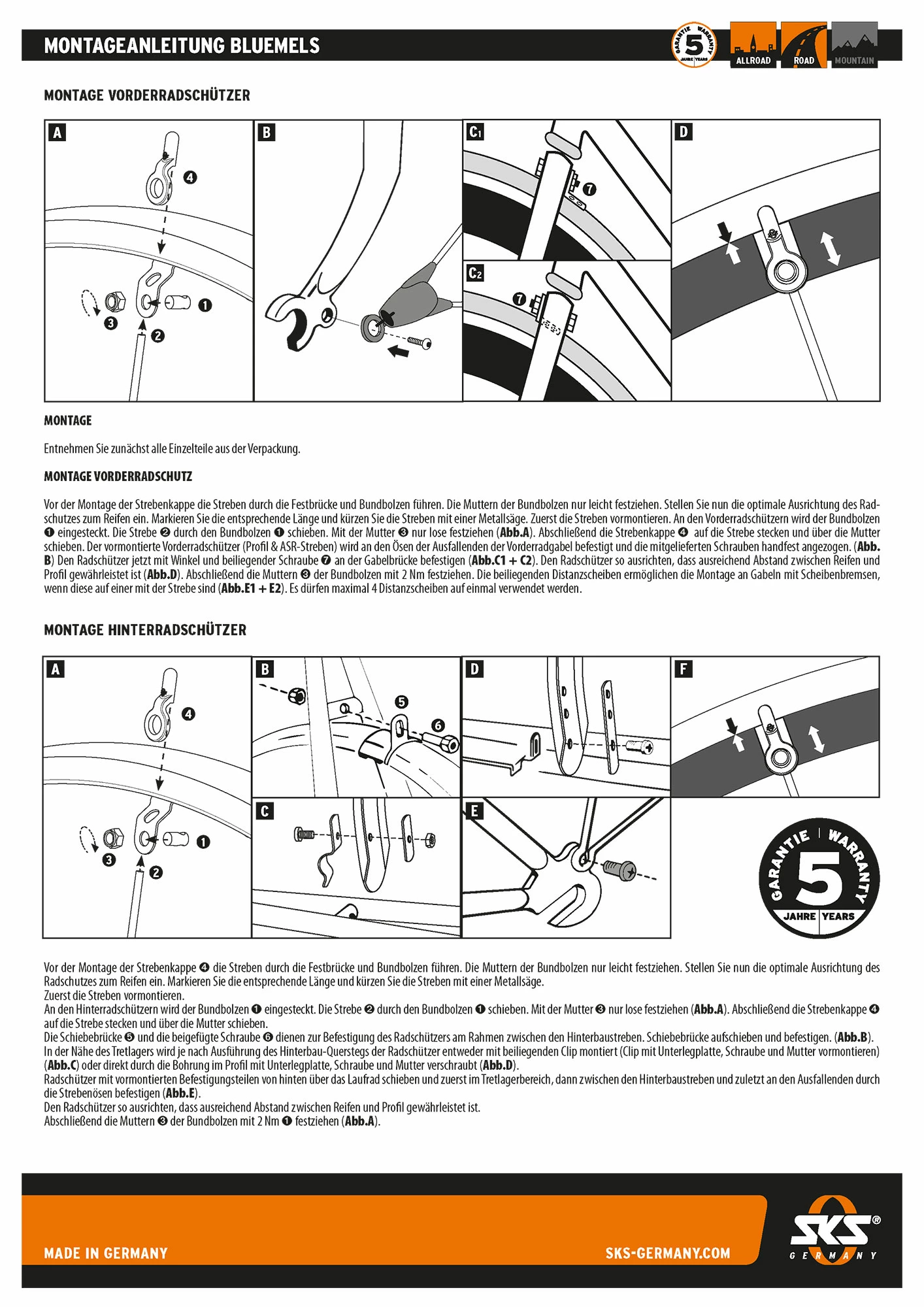 SKS Germany Bluemels Shiny 45 Kit De Garde-boue Avec Passage De Câbles – Image 3