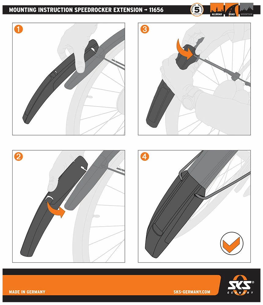 SKS Germany Speedrocker Extension Rallonge De Garde-boue – Image 4