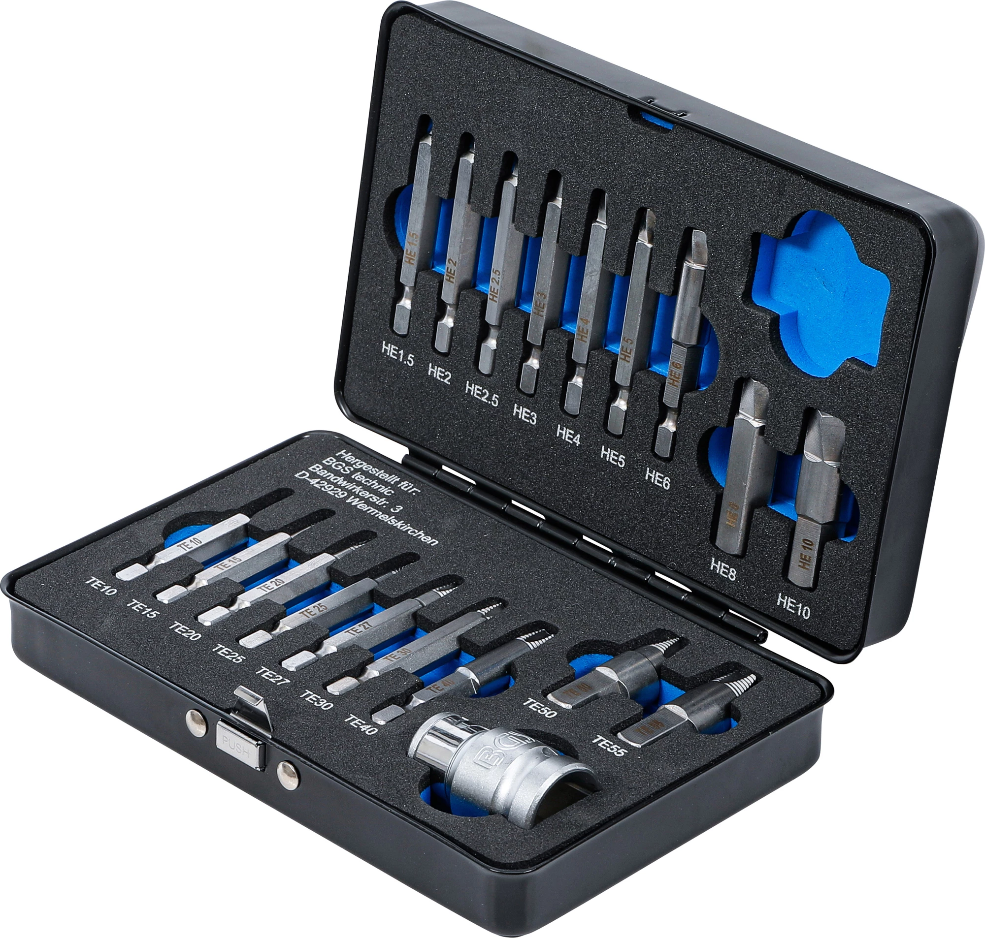 BGS Technic Jeu D'extracteurs De Vis Pour Vis à Six Pans Creux/Torx 19 Pièces – Image 3