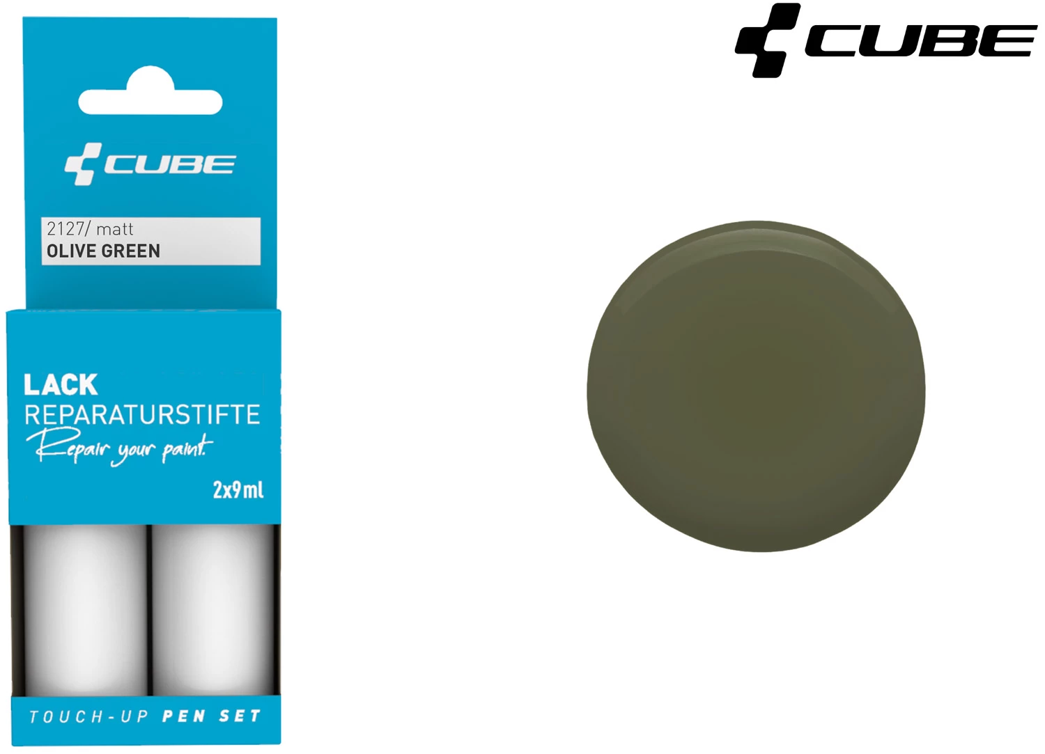 Cube Set De Stylos De Réparation De Peinture OLIVE GREEN – Image 3