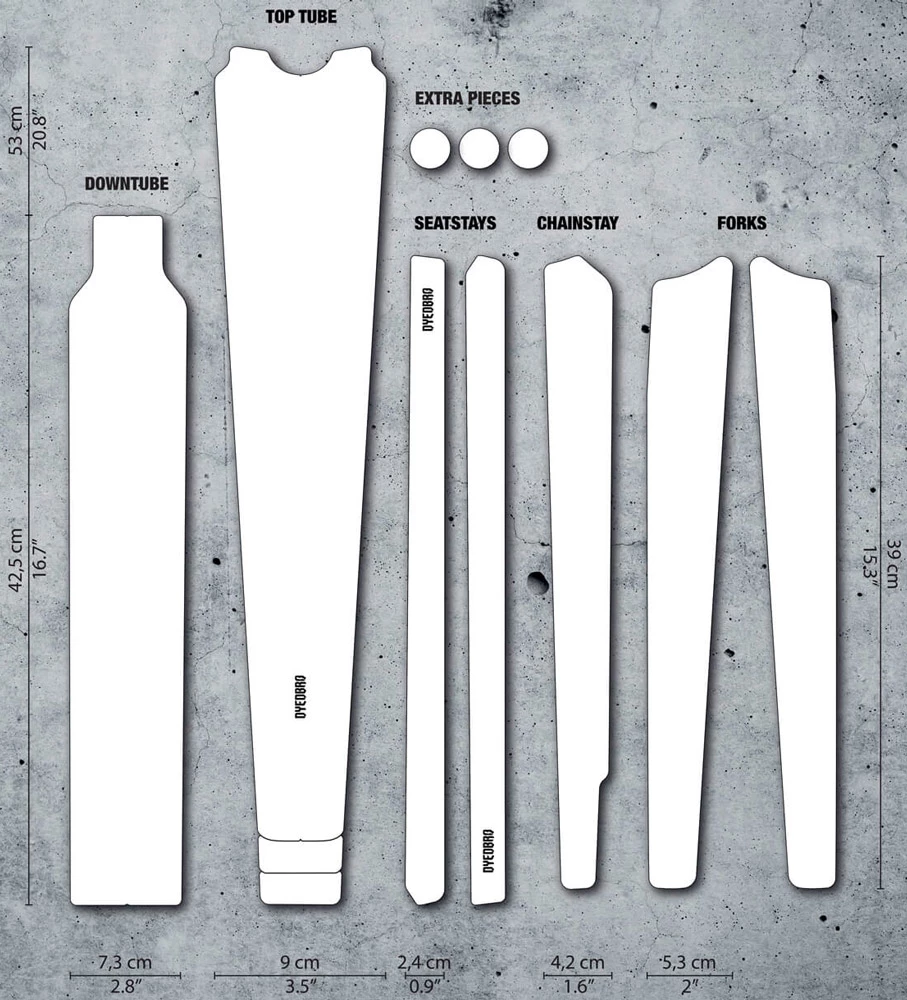 Dyedbro Kit De Protection De Cadre Clear Gravel – Image 2