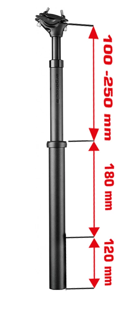 Ergotec Tige De Selle SP-10.0 Vario 550 Vario – Image 2