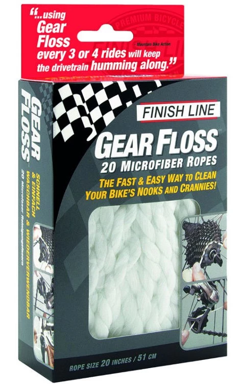 Finish Line Fil De Nettoyage De Corde En Microfibres Gear Floss 20 Pcs.