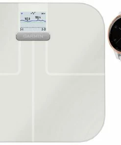 Garmin Index™-S2 Smart-Fat-Scale Bundle + Vivoactive 4S - GPS Fitness Smartwatch