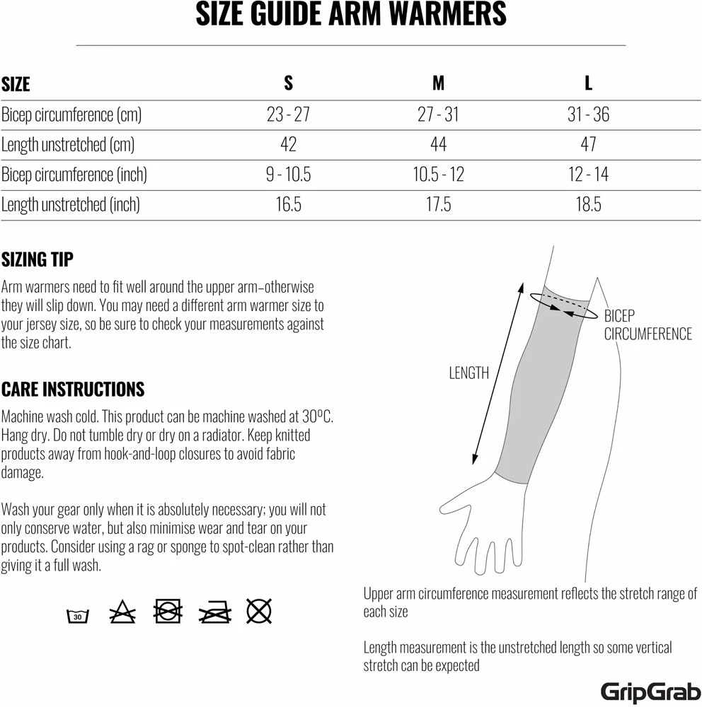 GripGrab Arm Warmers Classic - Manchettes – Image 3