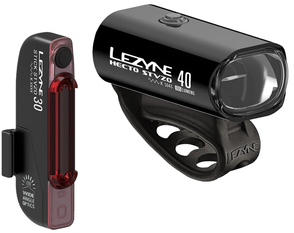 Lezyne Set D'éclairage Hecto Drive 40 StVZO + Stick Drive StVZO