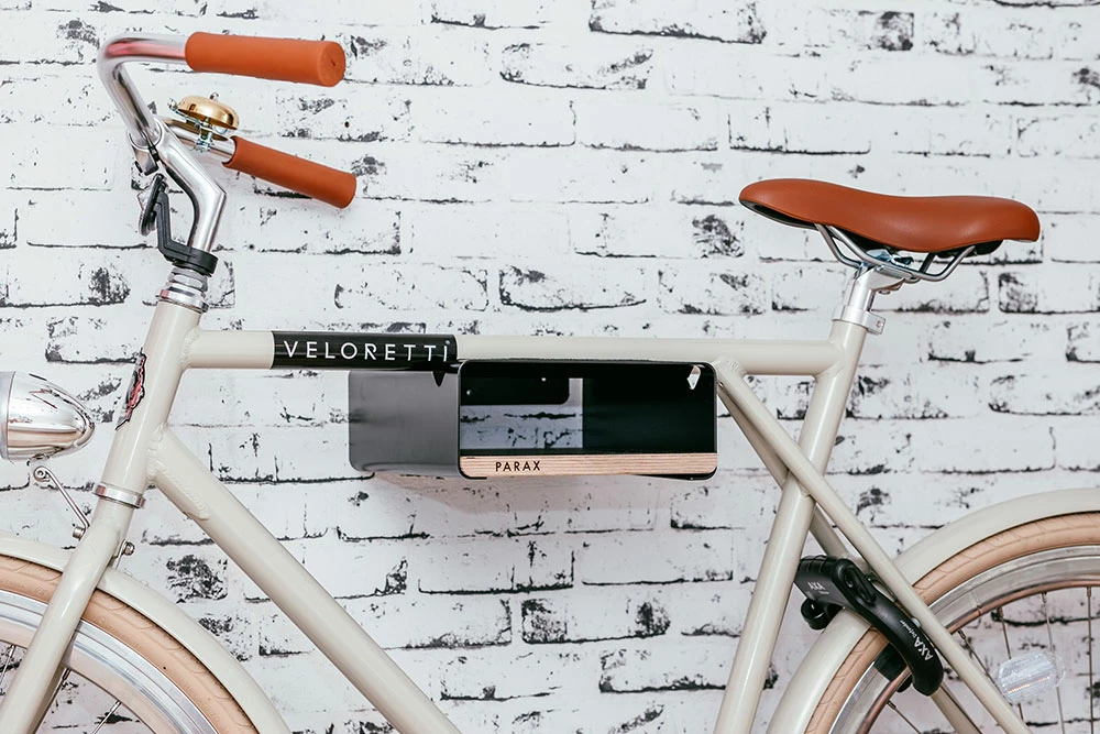 PARAX Support Mural Pour Vélo S-Rack - Blanc / Bouleau – Image 4