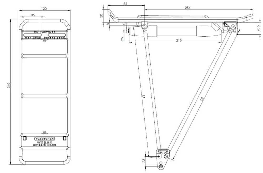 PLETSCHER Porte-bagages Système Werso MIK 27.5-29" – Image 2