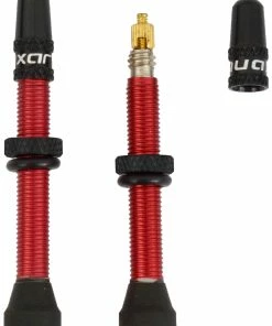 Quaxar Valves Tubeless Universelles En Alu Rouge
