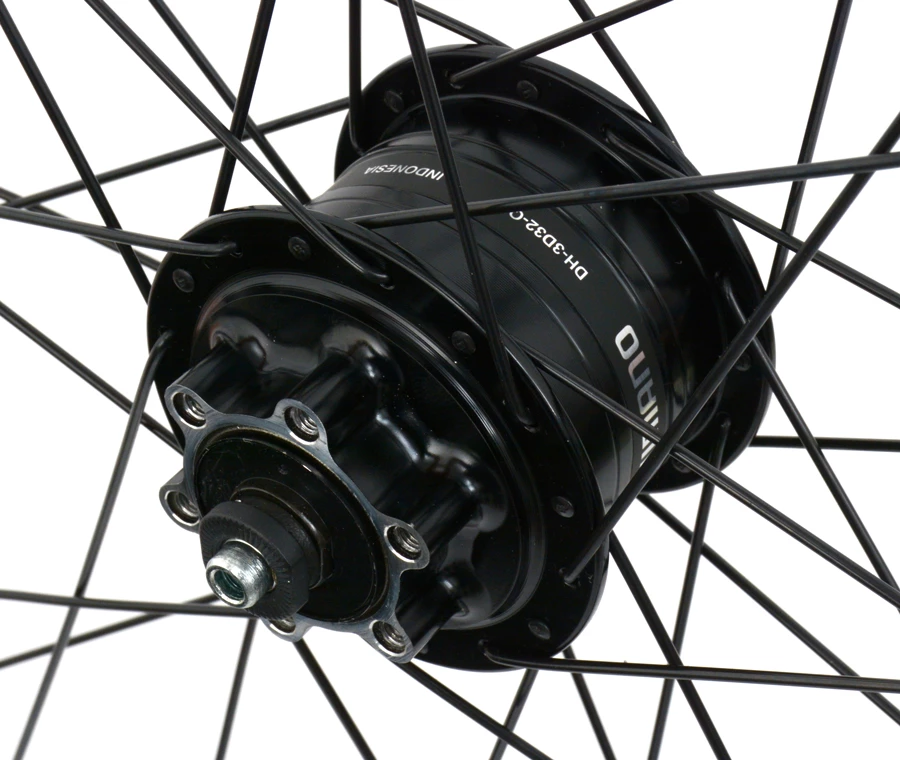 Shimano Custom Made 26" Shimano DH-3D32 Dynamo Dans Le Moyeu / Roue Avant Mavic XM 119 Disc – Image 2