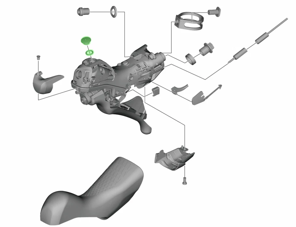 Shimano Vis De Purge Avec Bague D'étanchéité Pour ST-R9120 – Image 2