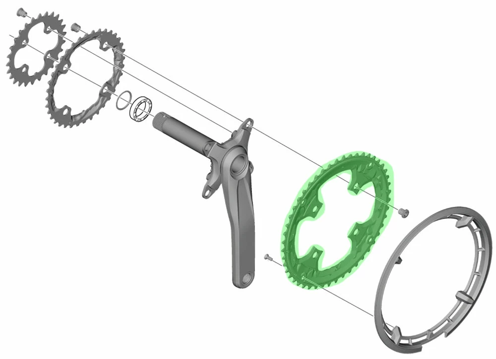 Shimano FC-T6010 Plateau 48T Pour Garde-Chaîne – Image 4