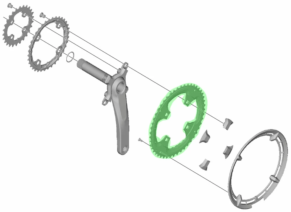 Shimano FC-T8000 Plateau 48T Pour Garde-Chaîne – Image 2