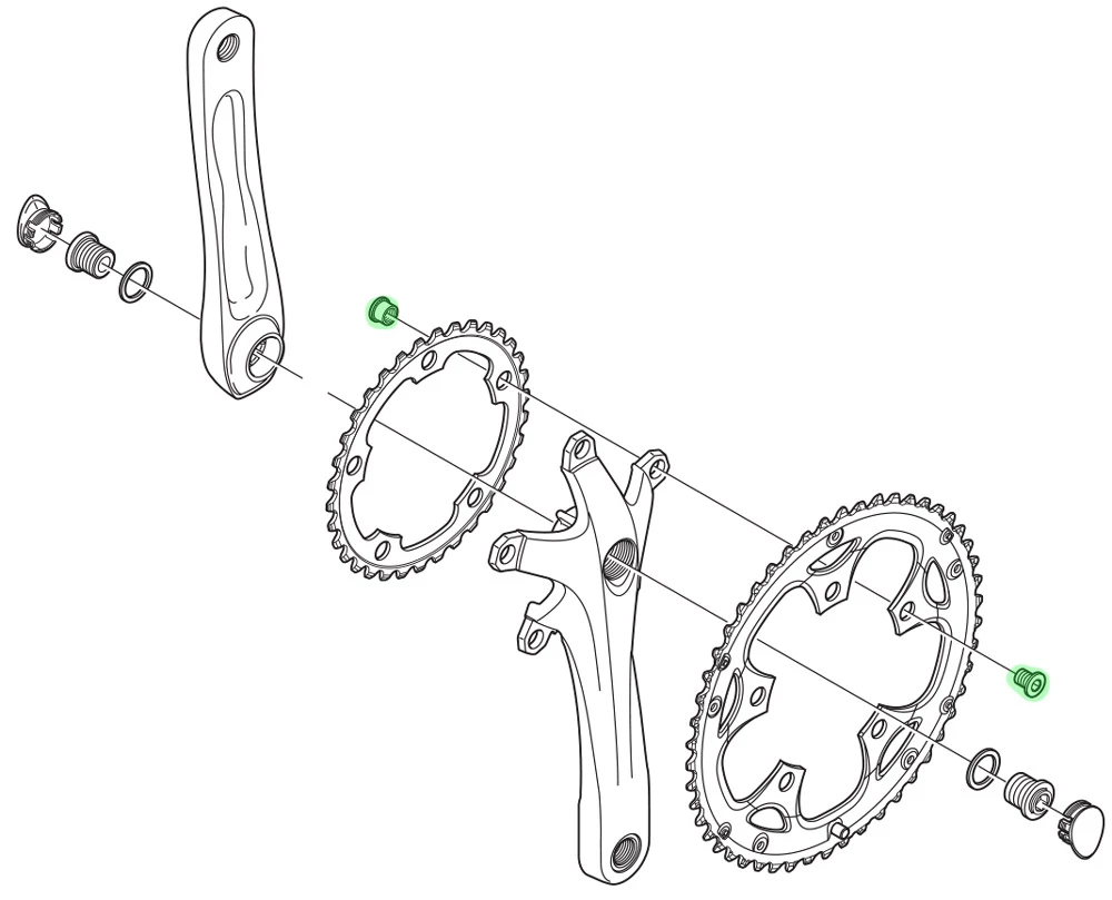 Shimano Vis De Plateau SORA/CLARIS (5 Pièces) – Image 3
