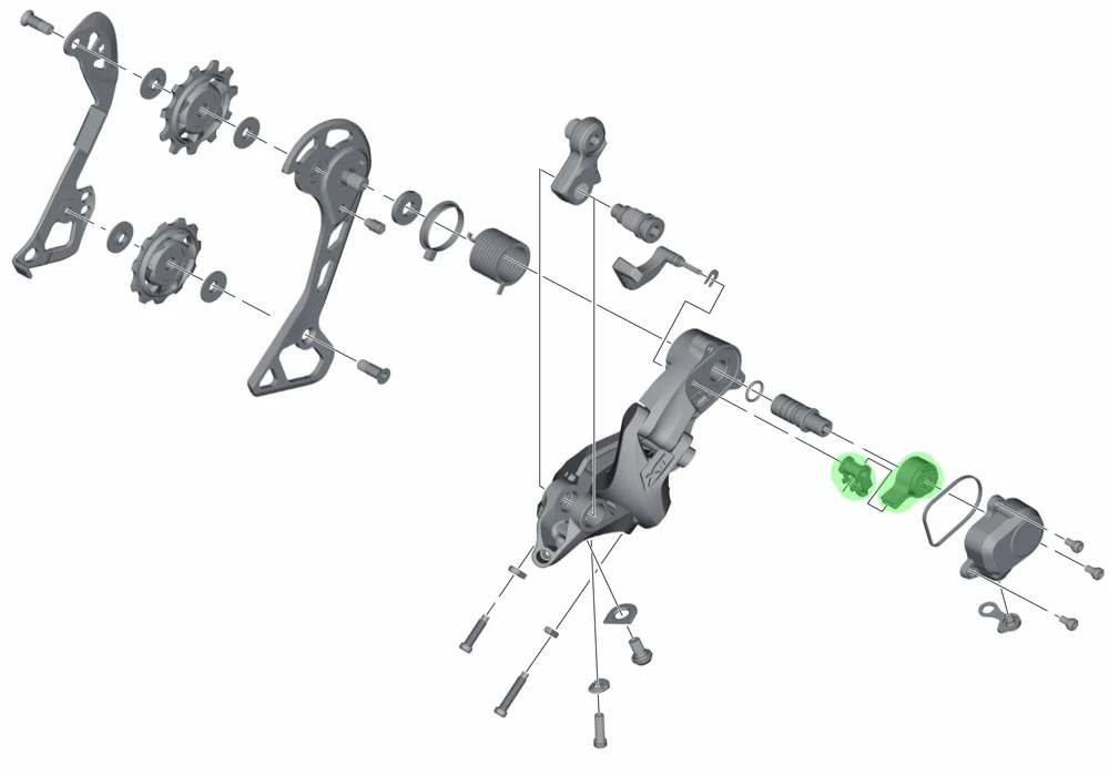 Shimano Unité De Stabilisateur Pour Dérailleurs XTR/XT/SLX/DEORE/GRX – Image 3