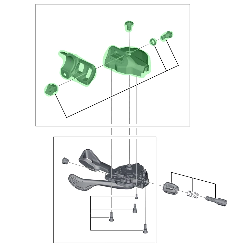 Shimano Couverture De Boîtier Pour SL-M8000 I-Spec II Gauche – Image 2