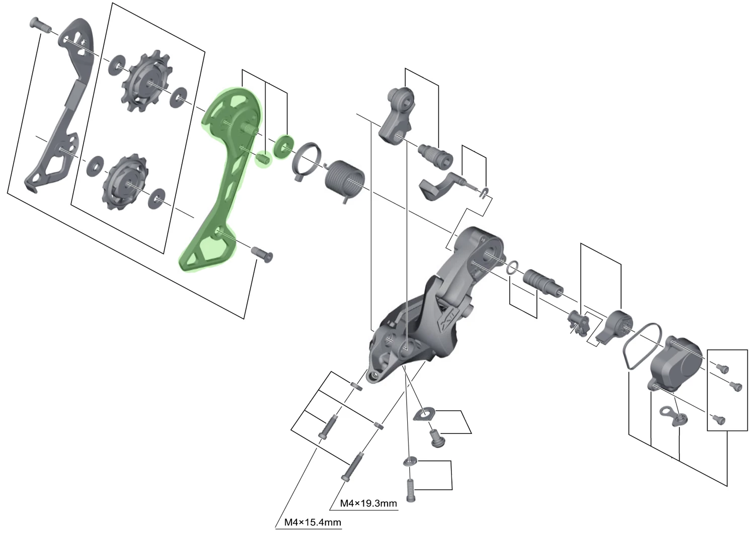 Shimano Plaque Extérieure Pour RD-M8000 – Image 3