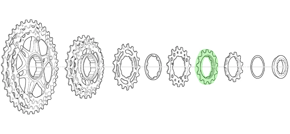 Shimano Pignon 12 Dents Pour CS-M771-10 BL – Image 2