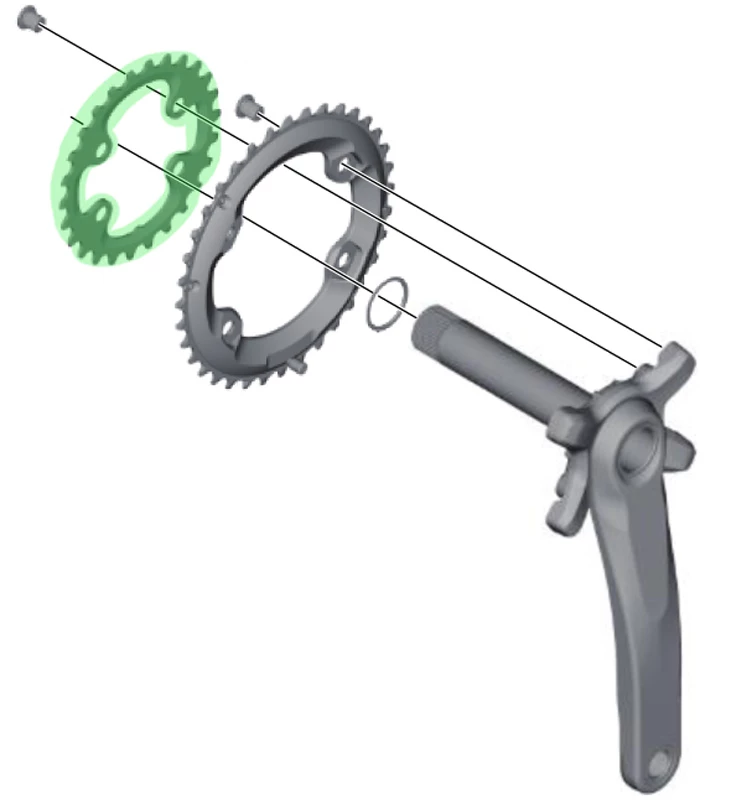 Shimano XT FC-M8000 Plateau 2 Vitesses 28 Dents (BD) – Image 2