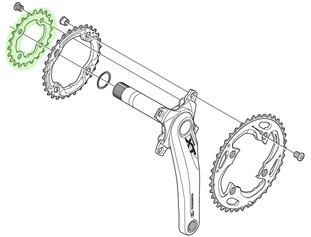 Shimano XT Plateau Pour FC-M780 24 Dents (AE) – Image 2