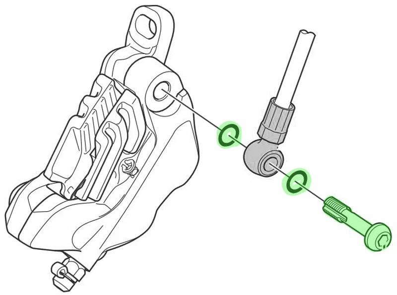 Shimano Vis De Conduite De Frein + Bague D'étanchéité Pour BR-M8120/7120 – Image 2