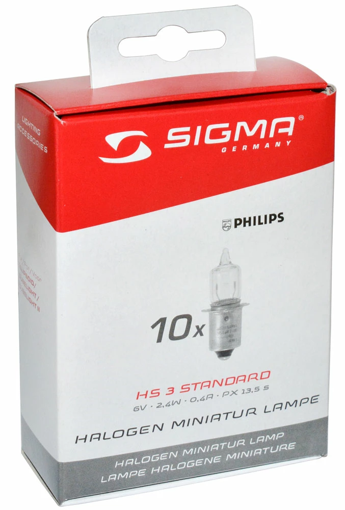 SIGMA HS-3 Ampoule De Rechange 2,4W/6V (10 Pièces)