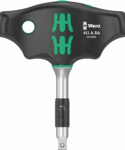 Wera 411 A RA Tournevis Adaptateur à Manche En T Avec Fonction Cliquet, 1/4"