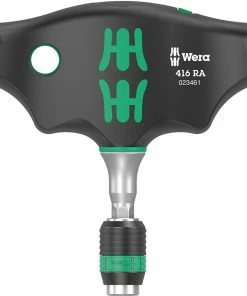 Wera 416 RA Manche En T Avec Fonction Cliquet Et Mandrin à Serrage Rapide Rapidaptor