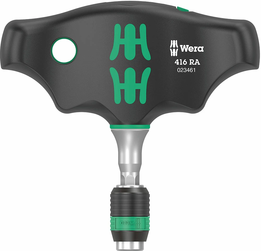Wera 416 RA Manche En T Avec Fonction Cliquet Et Mandrin à Serrage Rapide Rapidaptor