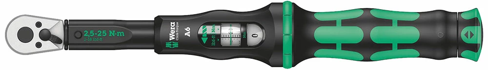 Wera Clé Dynamométrique Click-Torque A 6 1/4" (2,5-25Nm)