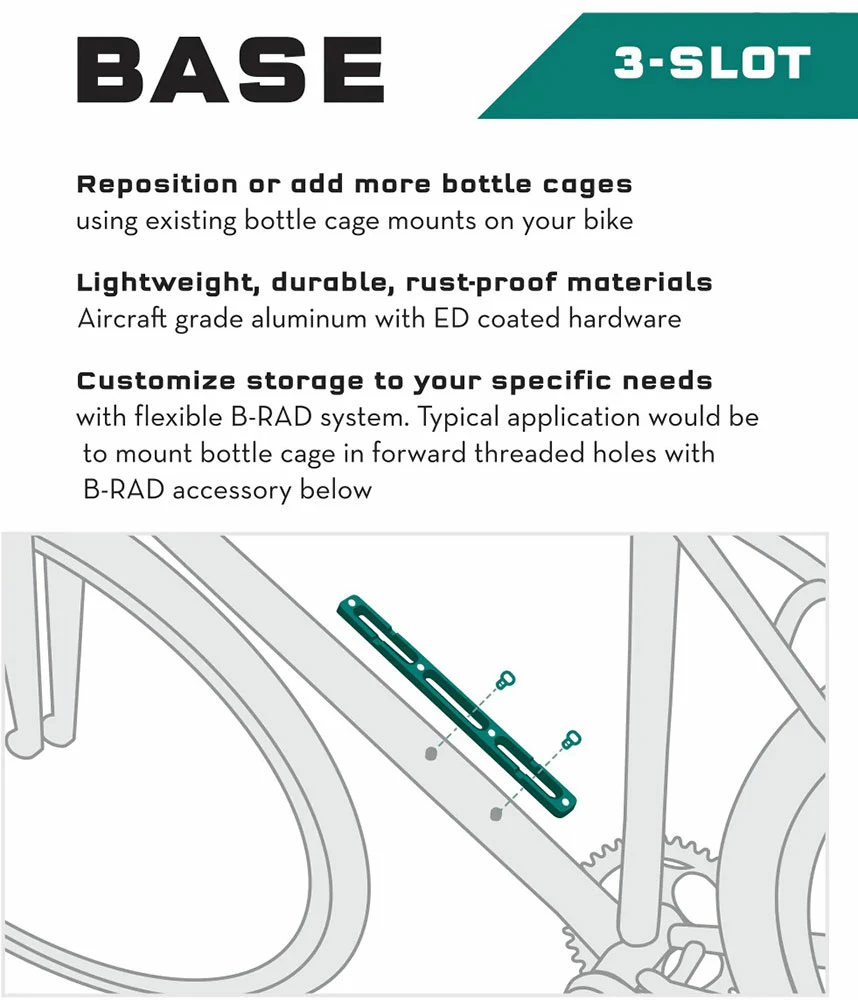 Wolf Tooth Components B-RAD 3 Slot Mounting Bases Plaque De Montage – Image 2