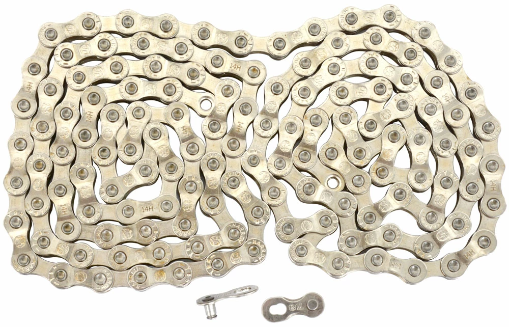 YBN Chaîne 8 Vitesses Pour Vélos électriques S8e S2 136 Maillons Argentés