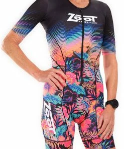 ZOOT LTD Tri Aero Full-Zip Racesuit - Maillot Une Pièce Pour Femmes Avec Rembourrage