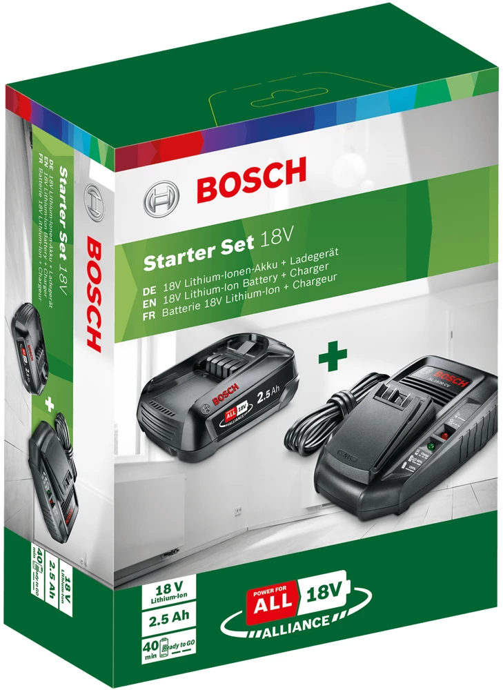Bosch Kit De Démarrage 18V 2.5 Ah + Batterie AL1830CV – Image 2
