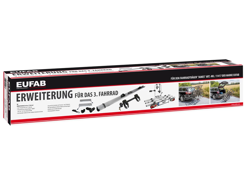 EUFAB Rail D'extension Pour Porte-vélos James – Image 2