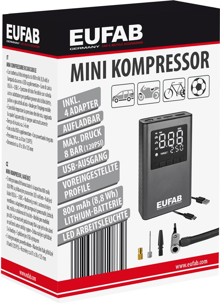 EUFAB Mini-compresseur Rechargeable – Image 5