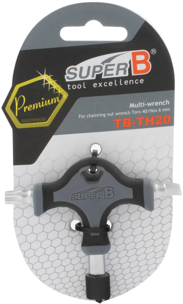 Super B TB-TH20 Outil Pour Vis De Plateau Incl. T40 / Hex 6mm – Image 2