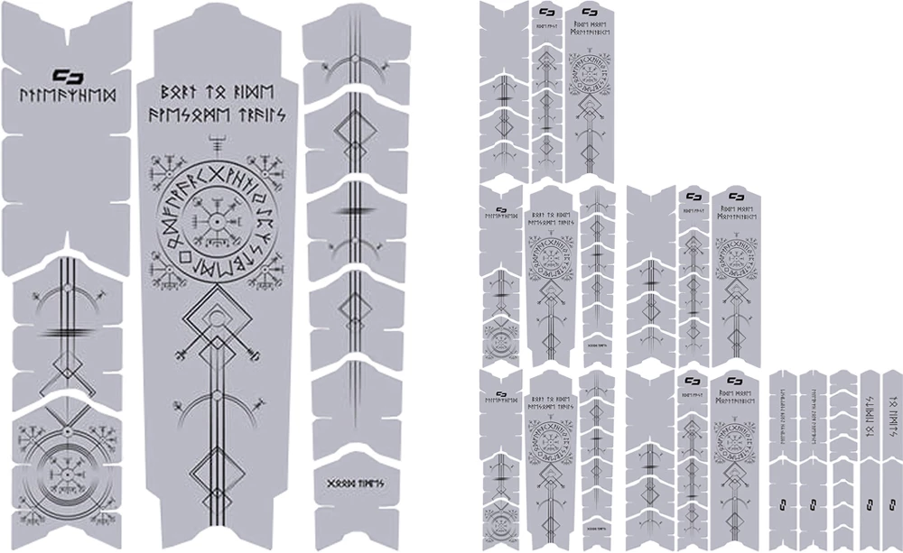 Unleazhed Unscratch Frame Film De Protection Pour Cadre - Runes Of Shred Black Matt