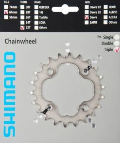 Shimano DEORE Plateau Pour FC-M590/591/532 22 Dents